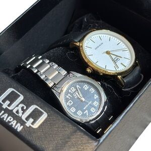 Q&Q | Set of 2 Women’s Watches in Gold and Silver
